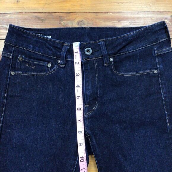 G-STAR jeans Style 3301 high straight Raw ladies dark blue contour mid/high 26 - Picture 9 of 16